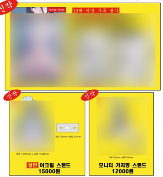 지난 5일 일산 킨텍스에서 아동음란물로 경찰에 신고된 전시물.<온라인 커뮤니티 캡처>